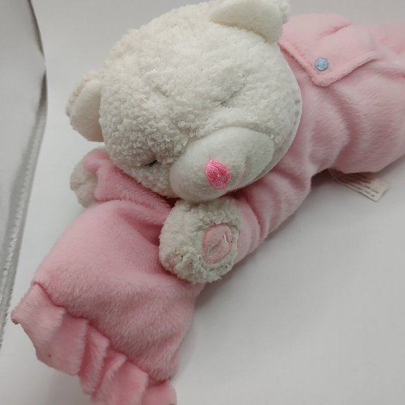 Goffa Toys Vintage Goffa White Bedtime Teddy Bear 3 Plush Pink